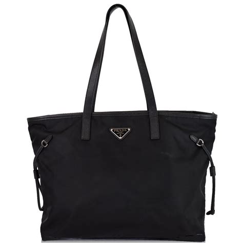 prada vela side cinch shopping tote bag|PRADA Nylon Vela Shopping Tote Black .